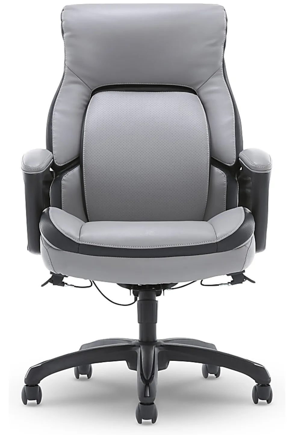 Shaquille O'Neal™ Amphion Ergonomic Bonded Leather High-Back Executive Office Chair, Gray