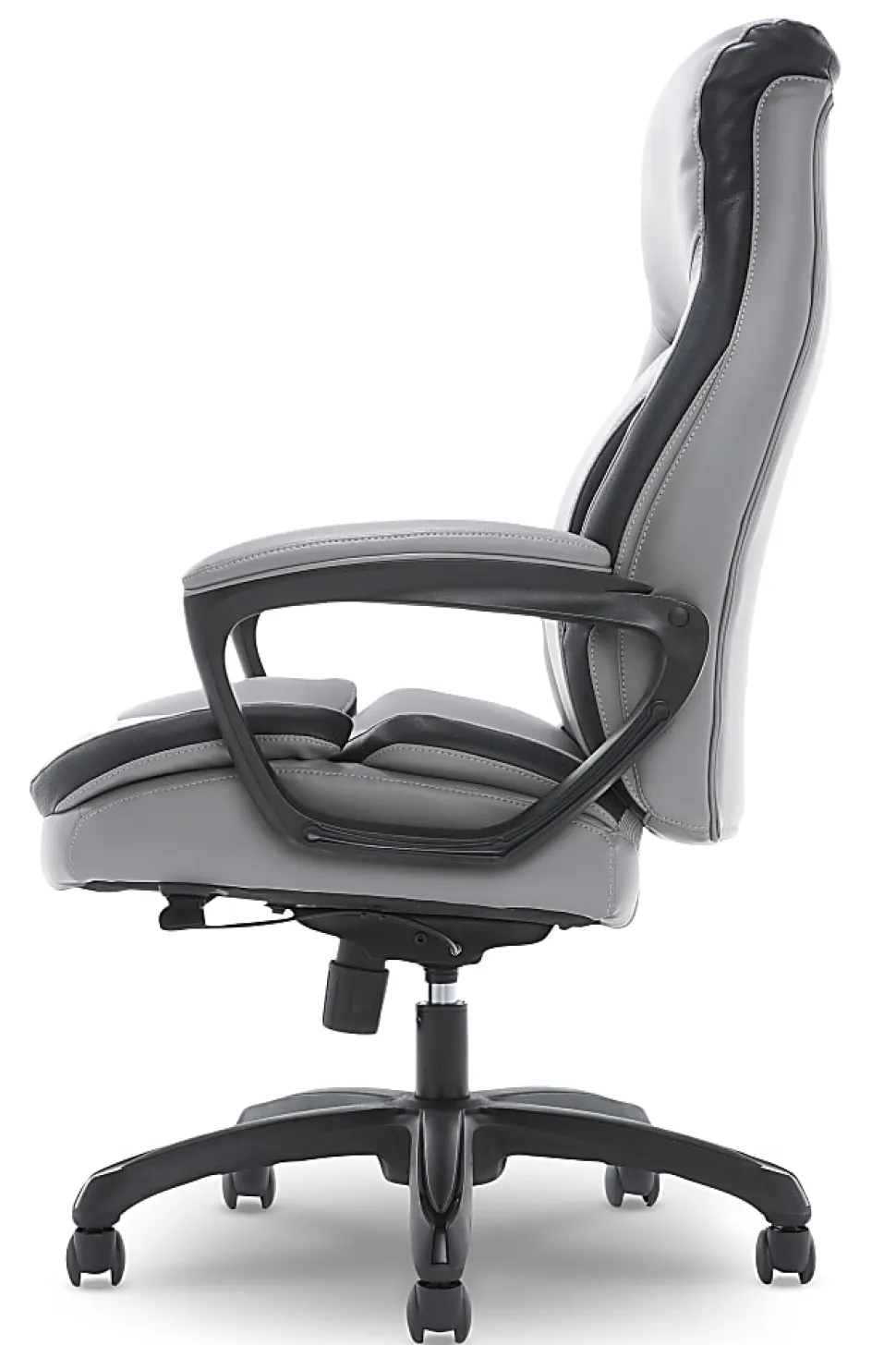 Shaquille O'Neal™ Amphion Ergonomic Bonded Leather High-Back Executive Office Chair, Gray