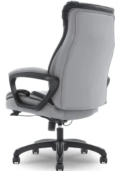 Shaquille O'Neal™ Amphion Ergonomic Bonded Leather High-Back Executive Office Chair, Gray