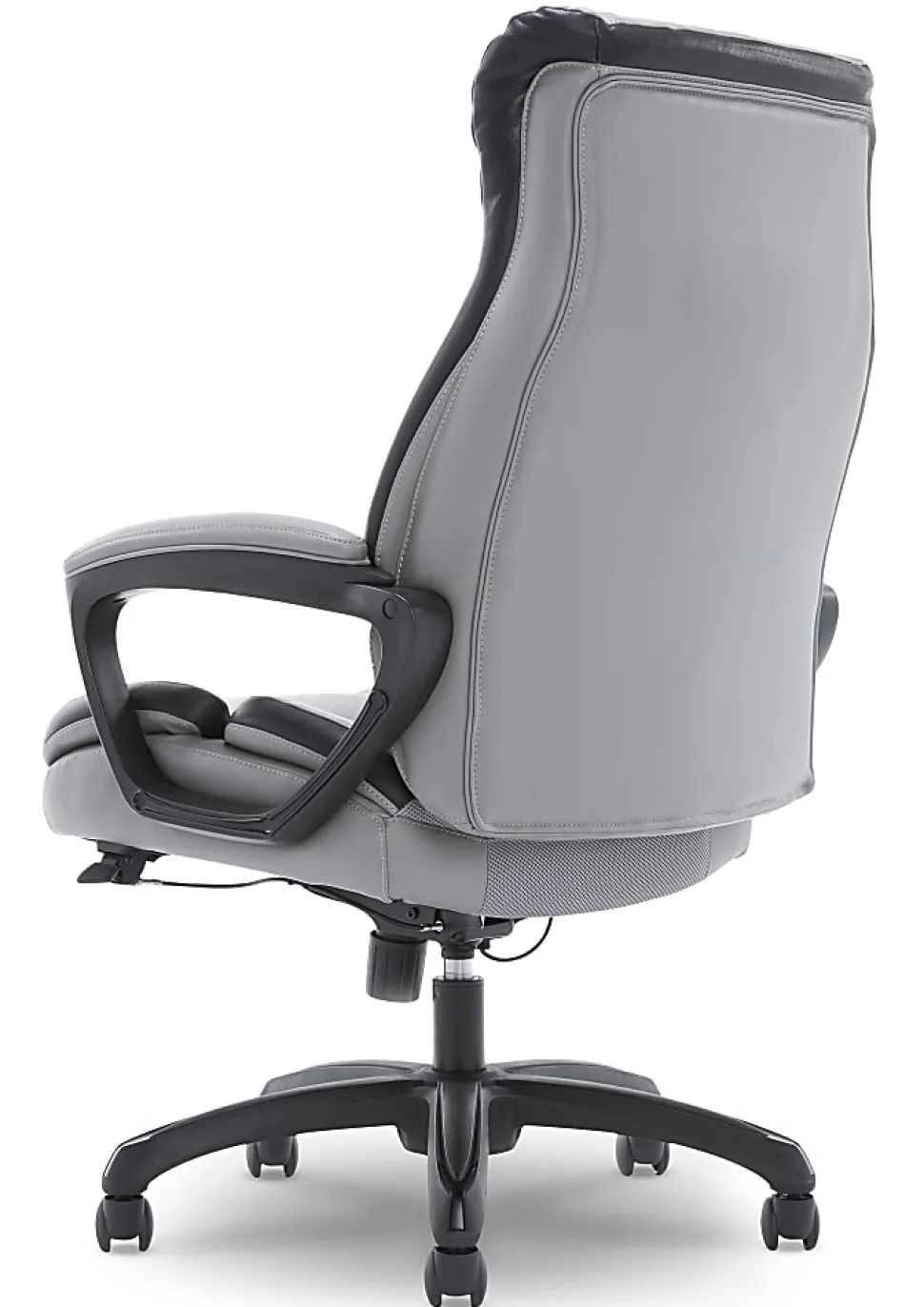 Shaquille O'Neal™ Amphion Ergonomic Bonded Leather High-Back Executive Office Chair, Gray
