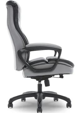 Shaquille O'Neal™ Amphion Ergonomic Bonded Leather High-Back Executive Office Chair, Gray
