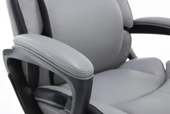 Shaquille O'Neal™ Amphion Ergonomic Bonded Leather High-Back Executive Office Chair, Gray