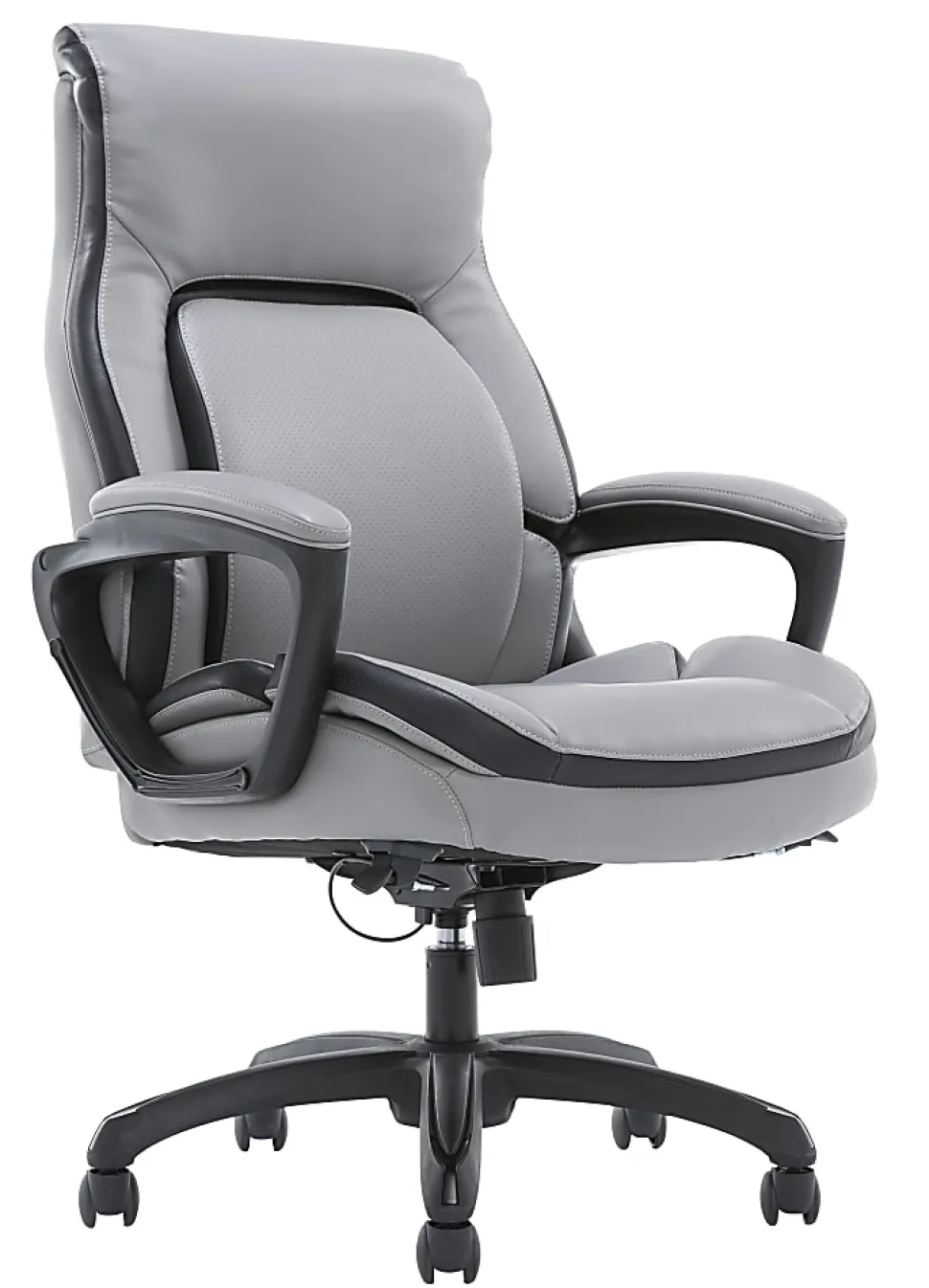 Shaquille O'Neal™ Amphion Ergonomic Bonded Leather High-Back Executive Office Chair, Gray