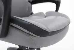 Shaquille O'Neal™ Amphion Ergonomic Bonded Leather High-Back Executive Office Chair, Gray