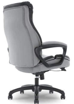 Shaquille O'Neal™ Amphion Ergonomic Bonded Leather High-Back Executive Office Chair, Gray