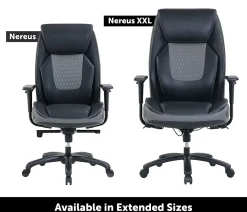 Shaquille O'Neal™ Nereus Ergonomic Bonded Leather High-Back Executive Office Chair, Black