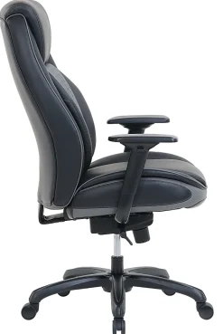 Shaquille O'Neal™ Nereus Ergonomic Bonded Leather High-Back Executive Office Chair, Black