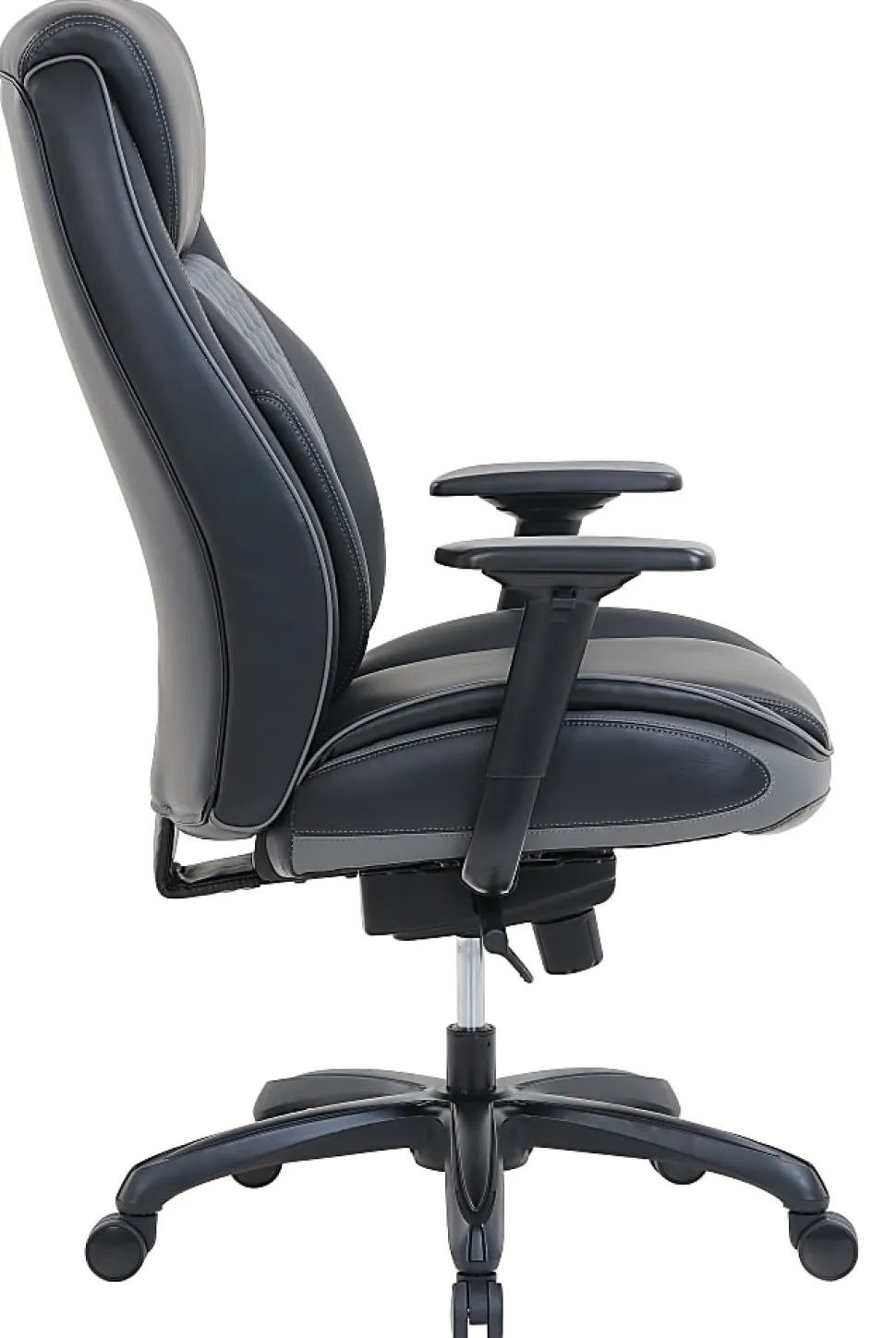 Shaquille O'Neal™ Nereus Ergonomic Bonded Leather High-Back Executive Office Chair, Black