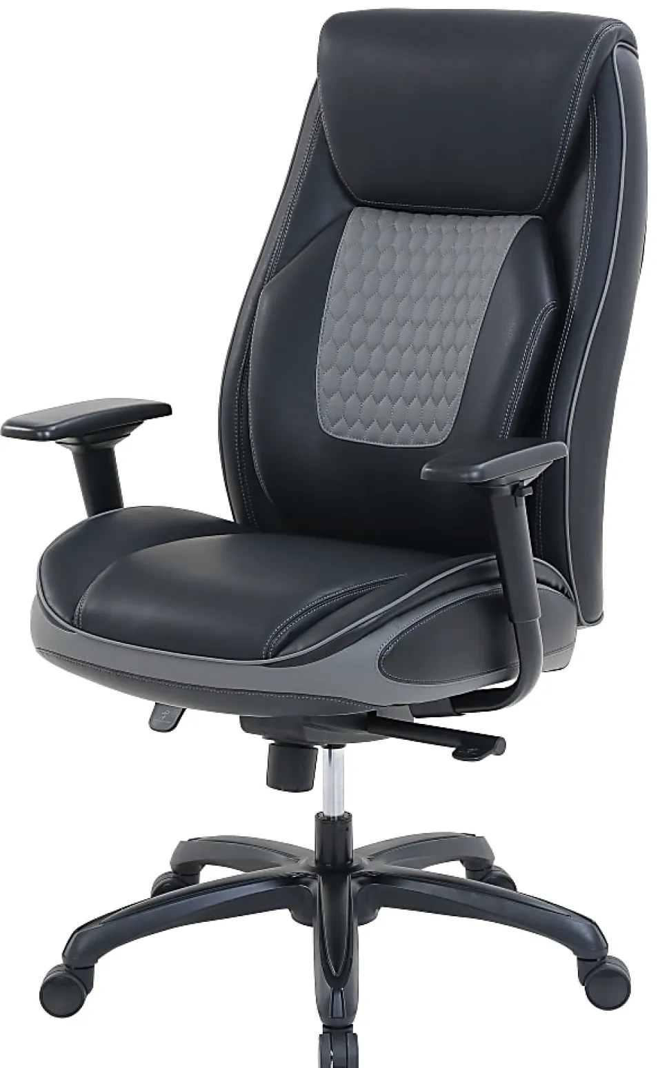 Shaquille O'Neal™ Nereus Ergonomic Bonded Leather High-Back Executive Office Chair, Black