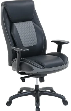 Shaquille O'Neal™ Nereus Ergonomic Bonded Leather High-Back Executive Office Chair, Black