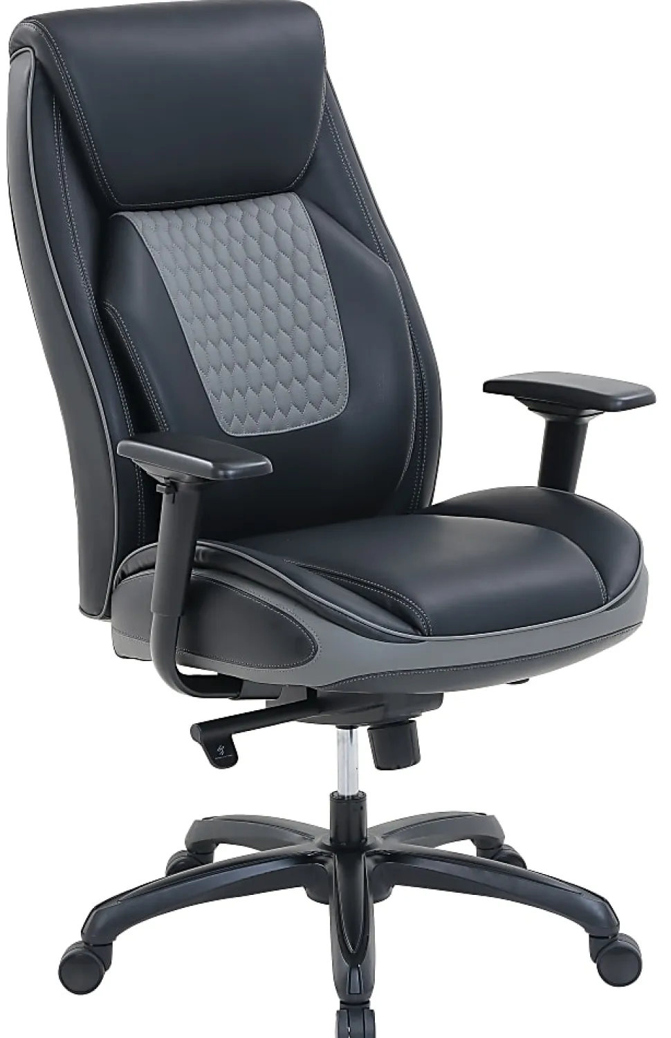 Shaquille O'Neal™ Nereus Ergonomic Bonded Leather High-Back Executive Office Chair, Black