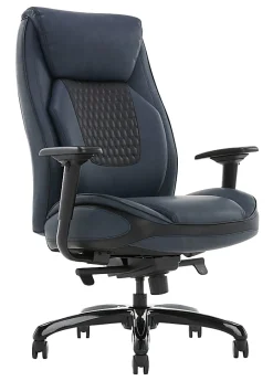 Shaquille O'Neal™ Nereus Ergonomic Bonded Leather High-Back Executive Office Chair, Navy