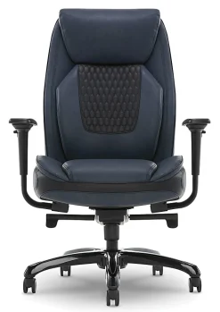 Shaquille O'Neal™ Nereus Ergonomic Bonded Leather High-Back Executive Office Chair, Navy