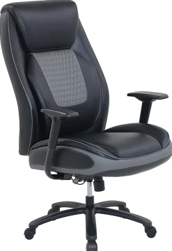 Shaquille O'Neal™ Nereus XXL Ergonomic Bonded Leather High-Back Executive Chair, Black