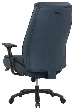 Shaquille O'Neal™ Nereus XXL Ergonomic Bonded Leather High-Back Executive Chair, Blue