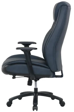 Shaquille O'Neal™ Nereus XXL Ergonomic Bonded Leather High-Back Executive Chair, Blue