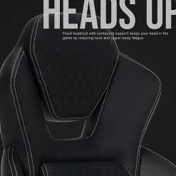 Shaquille O'Neal™ Sciron Big & Tall Ergonomic High-Back Vegan Leather Executive Gaming Office Chair, Black, BIFMA Compliant