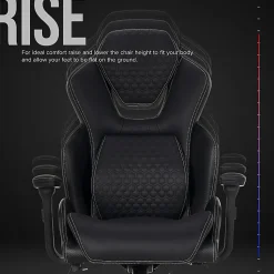 Shaquille O'Neal™ Sciron Big & Tall Ergonomic High-Back Vegan Leather Executive Gaming Office Chair, Black, BIFMA Compliant