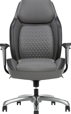 Shaquille O'Neal™ Zephyrus Ergonomic Bonded Leather High-Back Executive Office Chair, Gray
