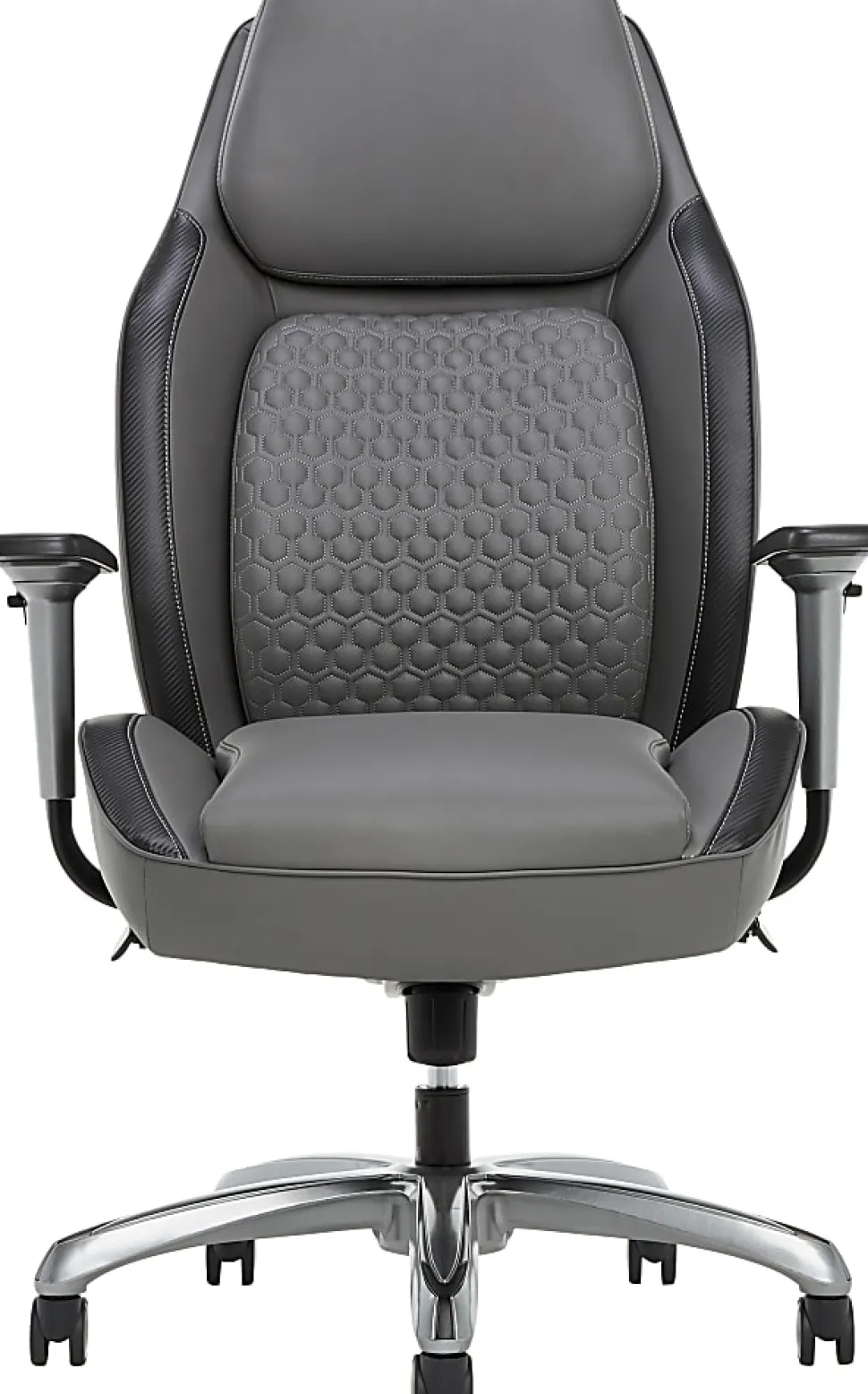 Shaquille O'Neal™ Zephyrus Ergonomic Bonded Leather High-Back Executive Office Chair, Gray