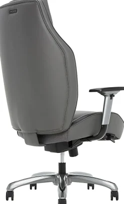 Shaquille O'Neal™ Zephyrus Ergonomic Bonded Leather High-Back Executive Office Chair, Gray