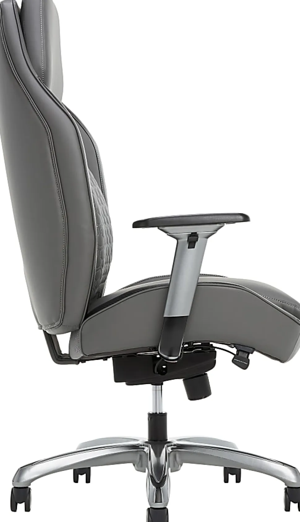 Shaquille O'Neal™ Zephyrus Ergonomic Bonded Leather High-Back Executive Office Chair, Gray