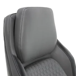 Shaquille O'Neal™ Zephyrus Ergonomic Bonded Leather High-Back Executive Office Chair, Gray