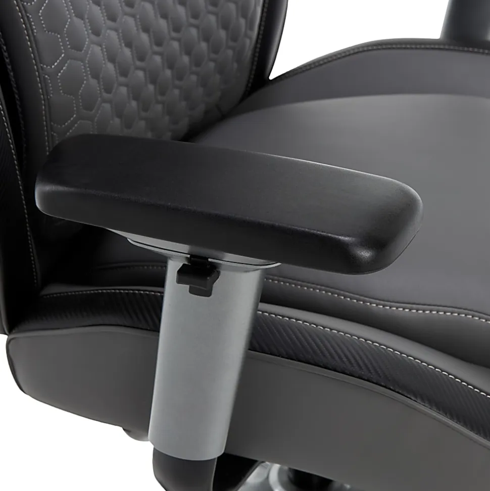 Shaquille O'Neal™ Zephyrus Ergonomic Bonded Leather High-Back Executive Office Chair, Gray