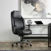 Shaquille O'Neal™ Zephyrus Ergonomic Bonded Leather High-Back Executive Office Chair, Black