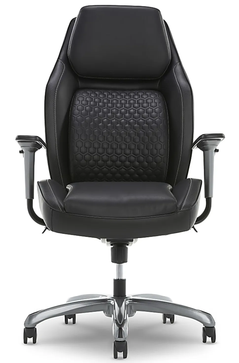 Shaquille O'Neal™ Zephyrus Ergonomic Bonded Leather High-Back Executive Office Chair, Black