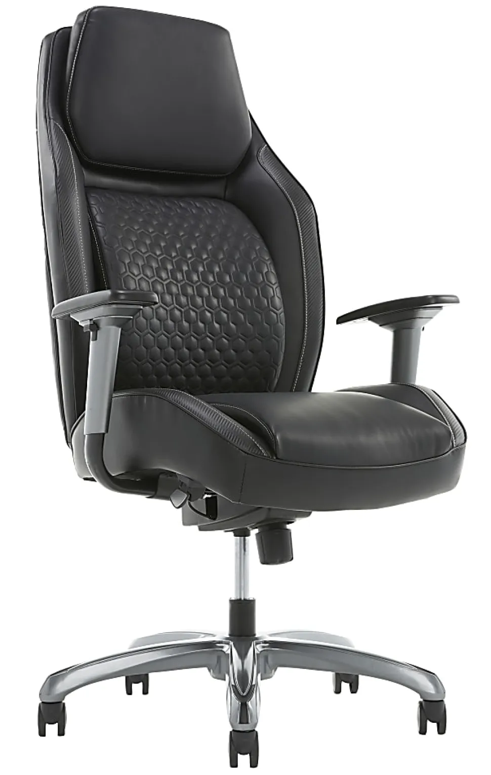 Shaquille O'Neal™ Zephyrus Ergonomic Bonded Leather High-Back Executive Office Chair, Black