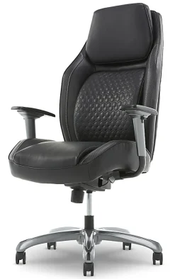 Shaquille O'Neal™ Zephyrus Ergonomic Bonded Leather High-Back Executive Office Chair, Black