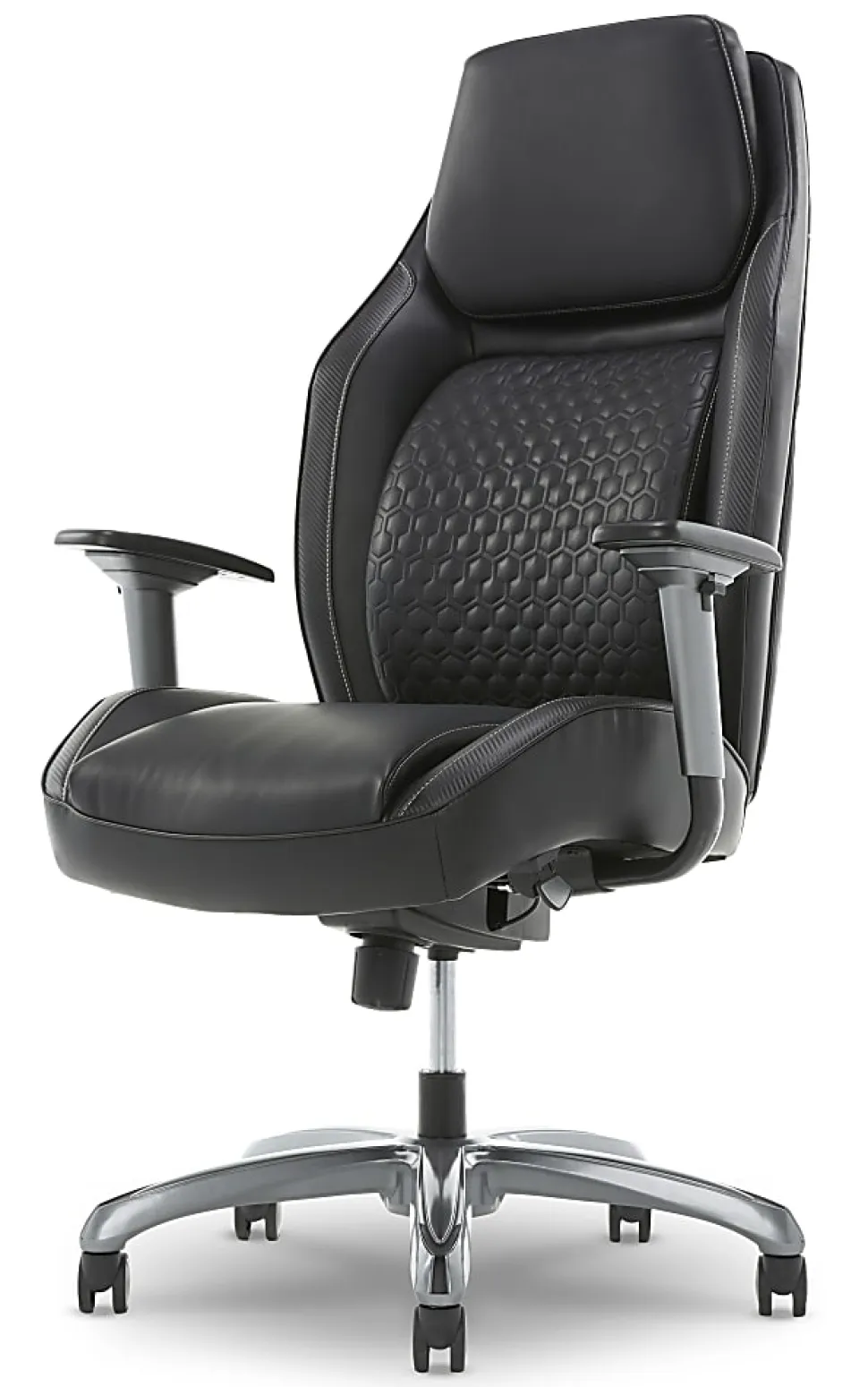 Shaquille O'Neal™ Zephyrus Ergonomic Bonded Leather High-Back Executive Office Chair, Black