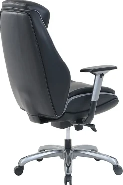 Shaquille O'Neal™ Zethus Ergonomic Bonded Leather High-Back Executive Office Chair, Black
