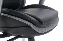 Shaquille O'Neal™ Zethus Ergonomic Bonded Leather High-Back Executive Office Chair, Black