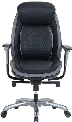 Shaquille O'Neal™ Zethus Ergonomic Bonded Leather High-Back Executive Office Chair, Black