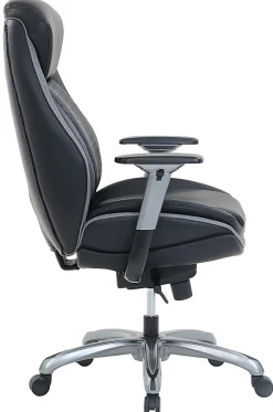 Shaquille O'Neal™ Zethus Ergonomic Bonded Leather High-Back Executive Office Chair, Black