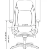 Shaquille O'Neal™ Zethus Ergonomic Bonded Leather High-Back Executive Office Chair, Navy/Silver