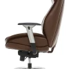 Shaquille O'Neal™ Zethus Ergonomic Bonded Leather High-Back Executive Office Chair, Brown