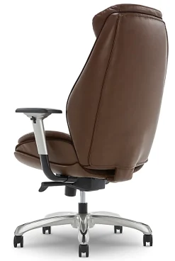 Shaquille O'Neal™ Zethus Ergonomic Bonded Leather High-Back Executive Office Chair, Brown