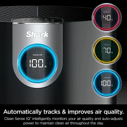 Shark Air Purifier MAX With True HEPA, 1200 Sq. Ft., Charcoal Gray, Total Qty 1