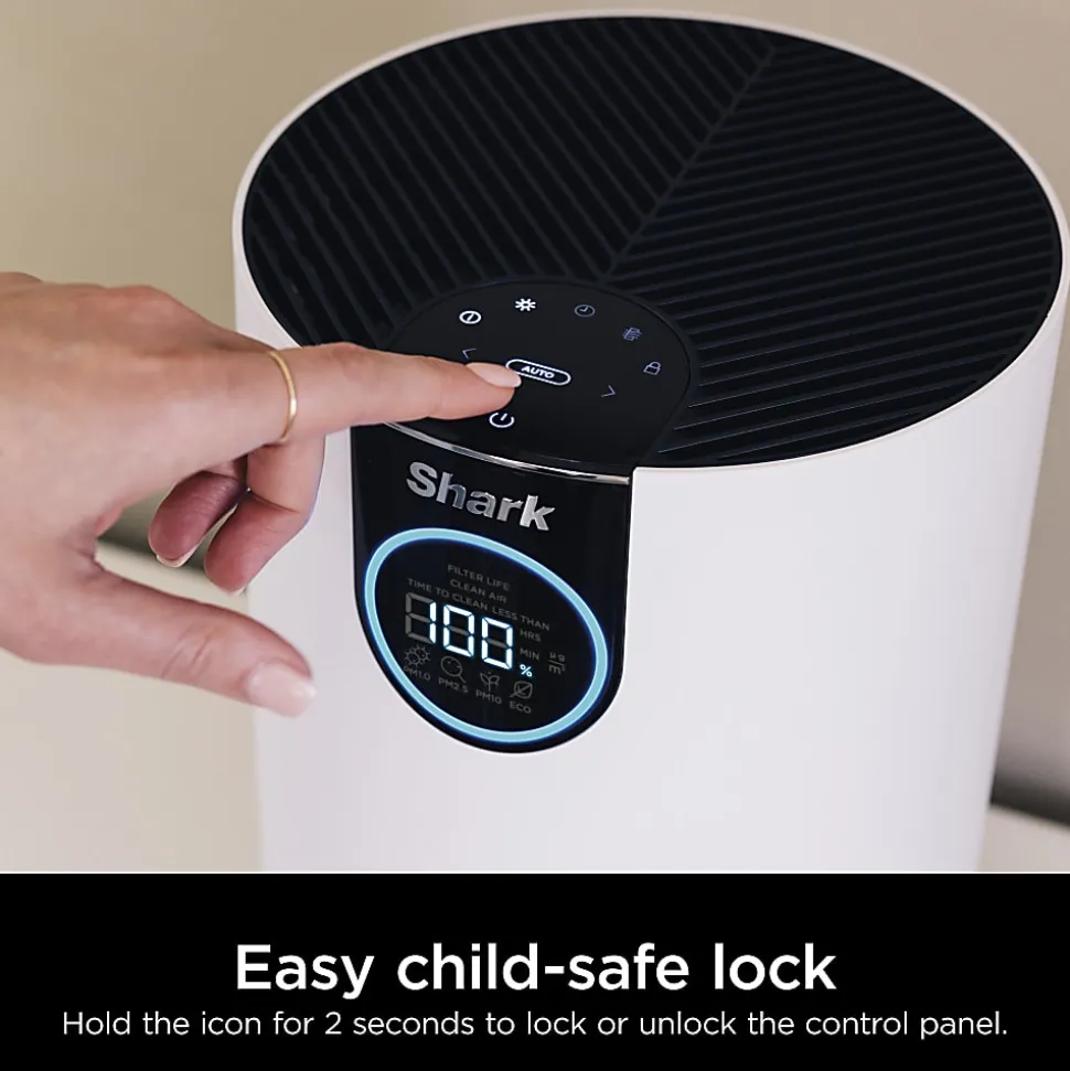 Shark Air Purifier With True HEPA, 500 Sq. Ft., White, Total Qty 1