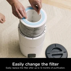 Shark Air Purifier With True HEPA, 500 Sq. Ft., White, Total Qty 1
