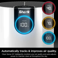 Shark Air Purifier With True HEPA, 500 Sq. Ft., White, Total Qty 1