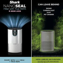 Shark Air Purifier With True HEPA, 500 Sq. Ft., White, Total Qty 1