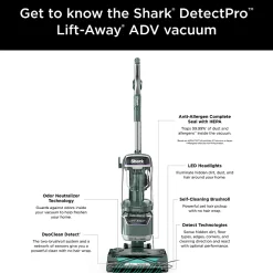 Shark Detect Pro Lift-Away ADV Corded Upright Vacuum, 0.2 Gallons, Evergeen, Total Quantity 1