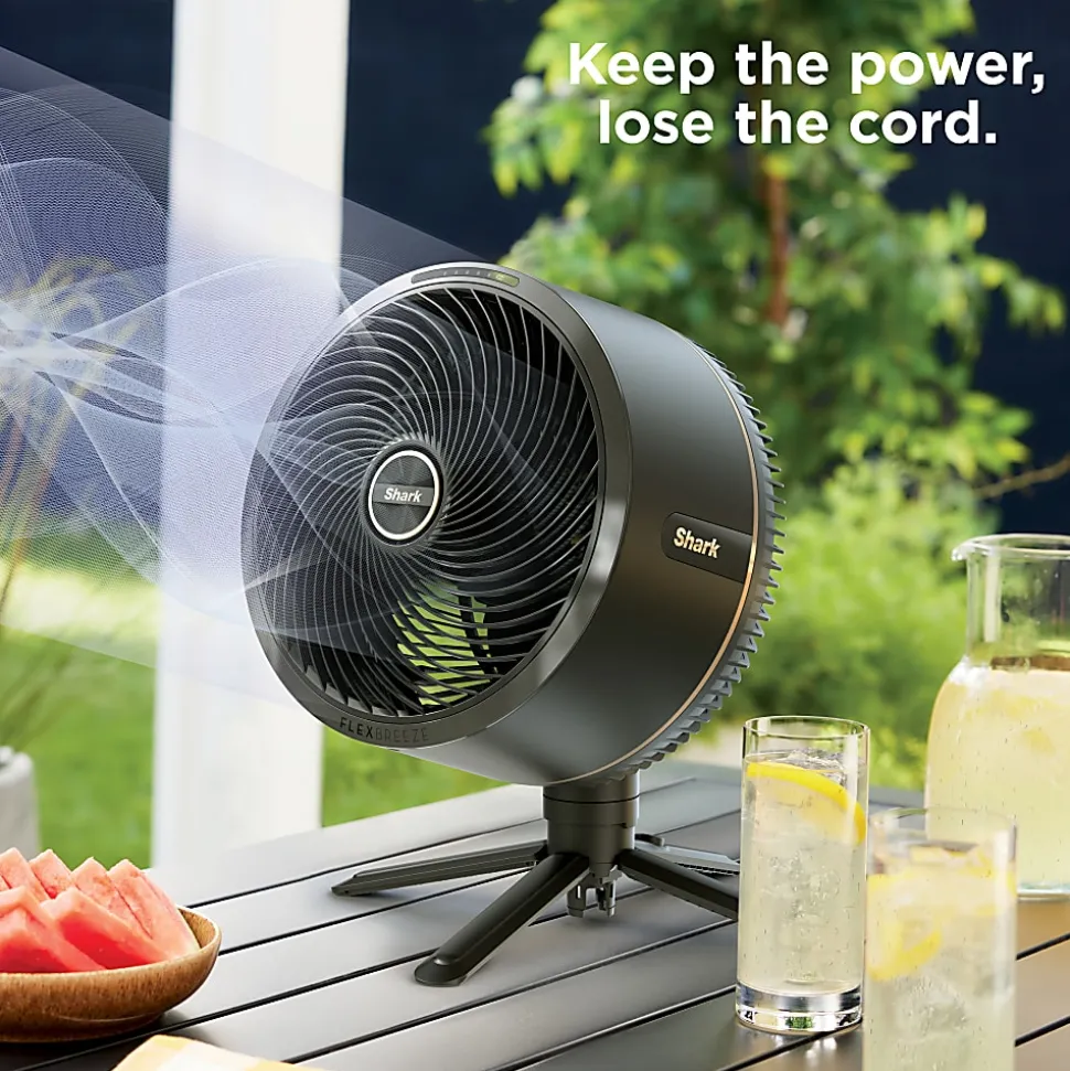 Shark FlexBreeze Indoor & Outdoor Fan, Dark Gray, Total Qty 1