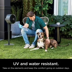 Shark FlexBreeze Outdoor & Indoor Fan With InstaCool Misting Attachment, Dark Gray, Total Qty 1