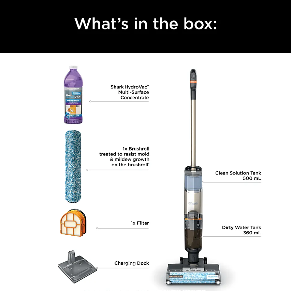 Shark HydroVac MessMaster Cordless 3-in-1 Cleaner, Rose Gold, Total Qty 1