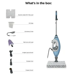 Shark Lift-Away 5-in-1 Steam Mop With Detachable Handheld Steamer, Blue, Total Qty 1